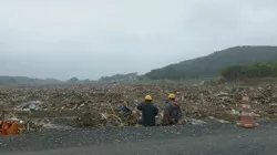 Fields of debris in Iwake